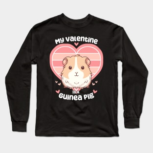 Valentine's Day Guinea Pig Long Sleeve T-Shirt